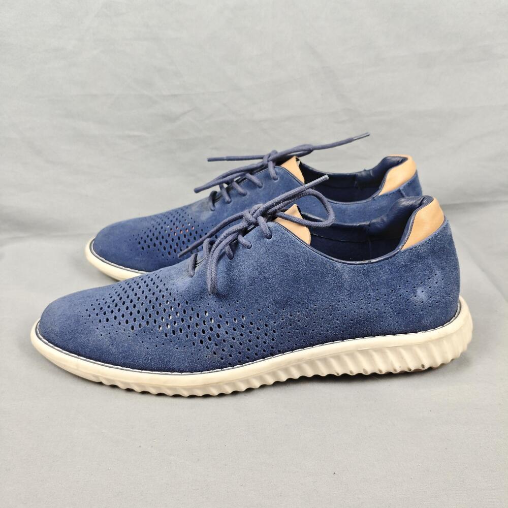 Steve Madden Vaelen Shoes Mens Size 10.5 Blue Suede Low Top Sneakers Casual